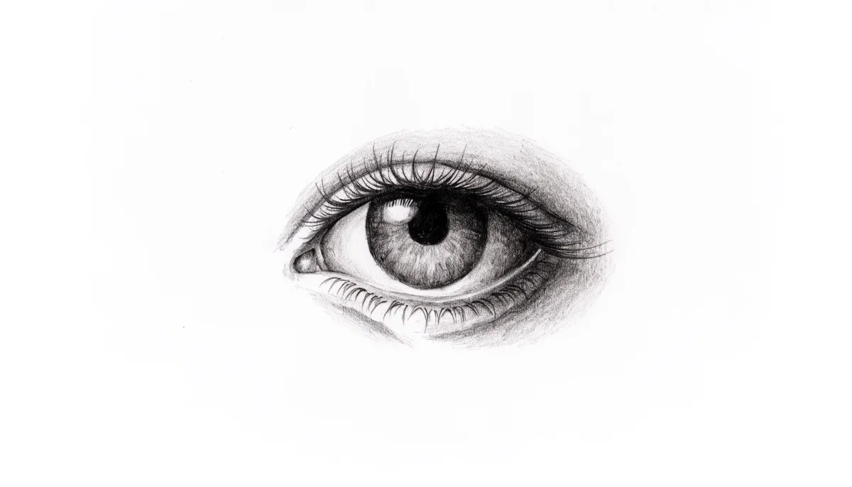 Pencil study of a human eye